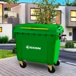 CONTENEDOR DE BASURA CON RUEDAS VERDE 660 LTS.