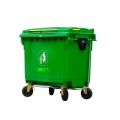 CONTENEDOR DE RESIDUOS PLASTICO CON RUEDAS Y PEDAL 1100 LTS.